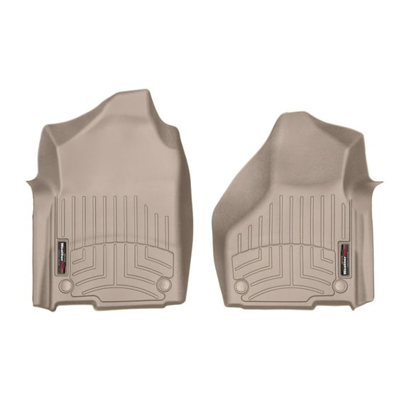 WeatherTech Custom Fit FloorLiners compatible with Ram 4500/5500, Ram Truck 2500/3500, Ram Truck 4500/5500 - 1st Row (Driver & Passenger), Tan