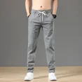thumbnail image 2 of Pantalones casuales para hombre, pantalones negros ajustados para hombre, pantalones de negocios rectos, elegantes, venta de ropa de calle de algodón, estilo coreano, moda Y2k, largos, 2 of 4
