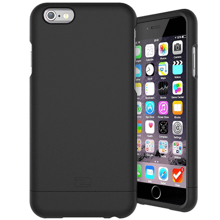 Apple iPhone 7 Case, Encased (SlimShield Series) Ultra Thin Hybrid Cover (Smooth Black)