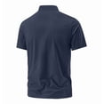 thumbnail image 6 of VSSSJ T-Shirts for Men Quarter Zipper Short Sleeve Stand Collar Workout Shirt Loose Gym Fitness Athletic Lightweight Cycling Shirts Navy 6XL, 6 of 8