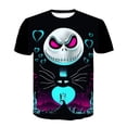 thumbnail image 2 of Camisetas de Halloween de Disney, pesadilla antes de Navidad, Jack Skellington, estampado 3D, camiseta de gran tamaño a la moda para hombres y mujeres, camisetas para niños, 2 of 4