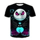 thumbnail image 2 of Camisetas de Halloween de Disney, pesadilla antes de Navidad, Jack Skellington, estampado 3D, camiseta de gran tamaño a la moda para hombres y mujeres, camisetas para niños, 2 of 4