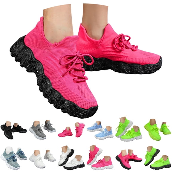 Modisza Women and Men Walking Shoes Memory Foam Soft Slip on Running Shoe Strappy Breathable Sports Sneakers for Travel Black 7