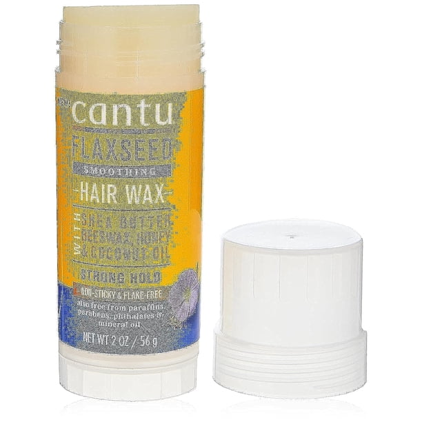 Cantu Cera suavizante para el cabello de linaza con manteca de karité, cera de abejas, miel y aceite de coco, 2 oz