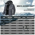 thumbnail image 7 of Tyhengta Men's Waterproof Ski Jackets Winter Coats Snow Jacket Adjustable Fleece Windbreaker Windproof Outdoor RainJackets Grayish Blue S, 7 of 7