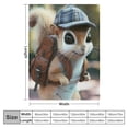 thumbnail image 4 of Chilfamy Squirrel Throw Blanket, Flannel Throw Blanket Sofa Chair Cover Decorative for Bed Couch Soft Chair, Pattern Throw Travel Nap Throws Blanket  40x50in, 4 of 6