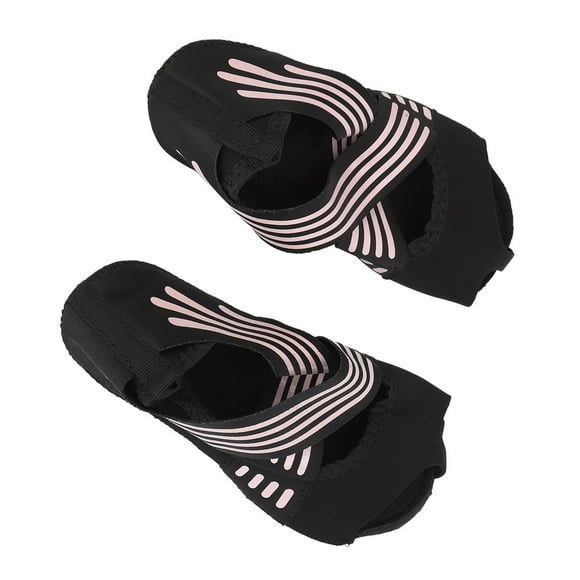 Calcetines De Yoga Sin Dedos, Absorción Del Sudor, 1 Par De Calcetines De Pilates Antideslizantes, Suela De Silicona Para Mujer Para Entrenamiento