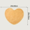 thumbnail image 7 of REGALWOVEN Heart Shaped Chenille Bath Rugs Soft Absorbent Shaggy Mats Non-Slip Washable Plush Carpet Yellow 24" x 28", 7 of 7