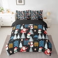 thumbnail image 2 of Feelyou Merry Christmas Child Bedding Comforter Set 7-Piece, Magic Santa Claus King Bedding Sets, Xams Tree Lodge Cabin Reversible Bed Sheets, Breathable Home Decor, 2 of 7