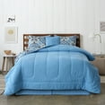 thumbnail image 3 of Reversible Queen Comforter Set, 5 Piece Microfiber Down Alternative Comforter Queen Size (Aztec Sky), 3 of 9