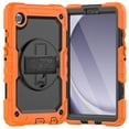 thumbnail image 3 of 3 Layer Case for Samsung Galaxy Tab A9+ 11.0" 2023 SM-X210 / X215 / X216, for Kids Heavy Duty Protective Case with Screen Protector & Pen Holder & 360 Rotating Stand Hand/Shoulder Strap, Orange, 3 of 10