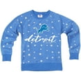 thumbnail image 2 of Girls Youth Wes & Willy  Blue Detroit Lions Shimmer Star Reverse Fleece Pullover Sweatshirt, 2 of 3