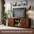 thumbnail image 5 of Vineego 58"Modern Farmhouse Barn Two-Door Tv Stand for TVs up to 65",Rustic Brown, 5 of 8