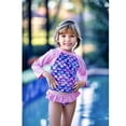 thumbnail image 3 of Little Girls Swimsuits Two Pieces Mermaid Swimwears Long Sleeve Beach Bathing Suit 3-9T, 3 of 5