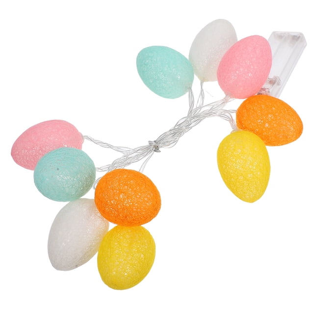 CIMAXIC Party LED Easter Egg String Light Battery Operated Fairy Light Easter Decoration Party Egg Garland Light Easter Egg Light String,59.06"X2.36"X1.77"