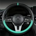 thumbnail image 3 of Full Leather Universal Car Steering Wheel Cover Breathable Anti Slip Car Decoration 37-38cm Steering Wheel Cover Accessories, 3 of 9