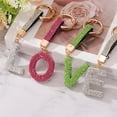 thumbnail image 6 of Glittering Initial Charm Keyring Alloy Pendant Individualized Bag Decoration Keyrings Pendant for Adults, 6 of 7