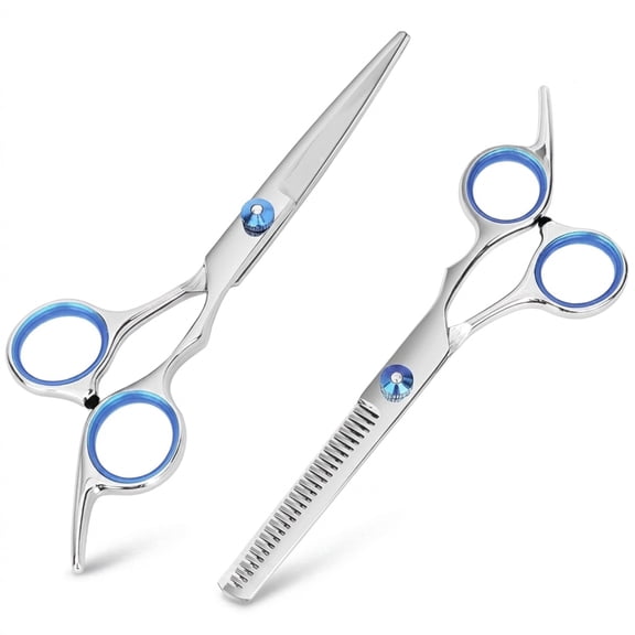 Hair Cutting Scissors,Thinning Shears,Professional Hair Cutting Tools,Stainless Steel Cutting Kit,Ergonomic Hairdressing Scissors 2pcs for Hairdressing,Salon And Home