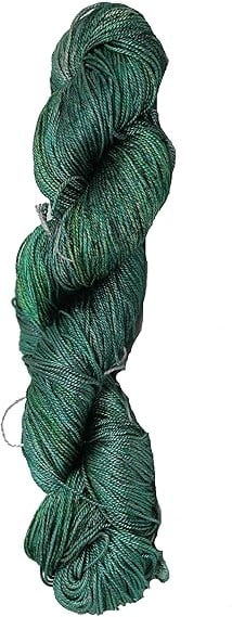 Knitsilk 3 Ply Mulberry Silk Lace Weight Yarn, 50 Grams - 260 Yards, Dark Green