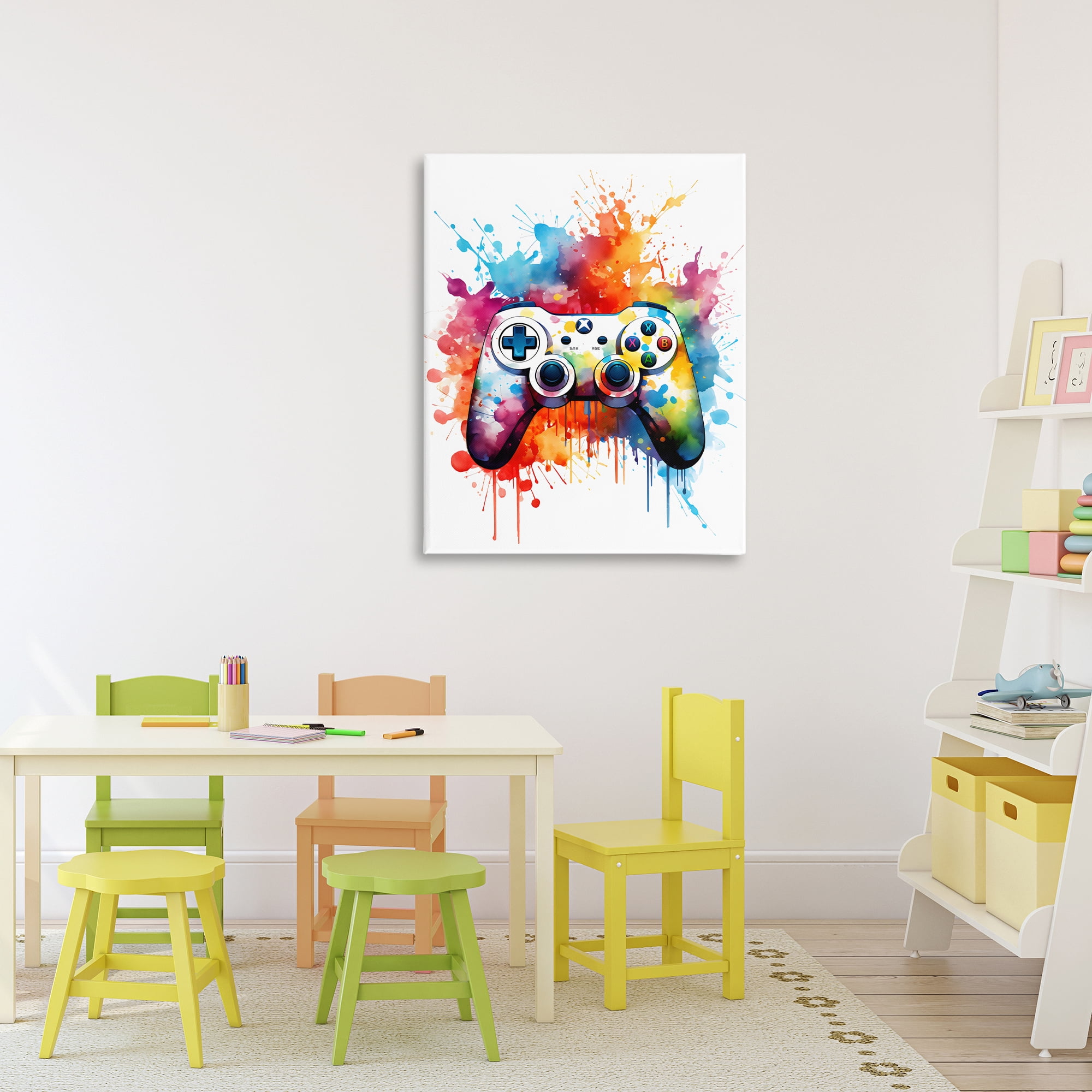 Stupell Industries Color Burst Game Controller Canvas Wall Art, design by Creative Studio
