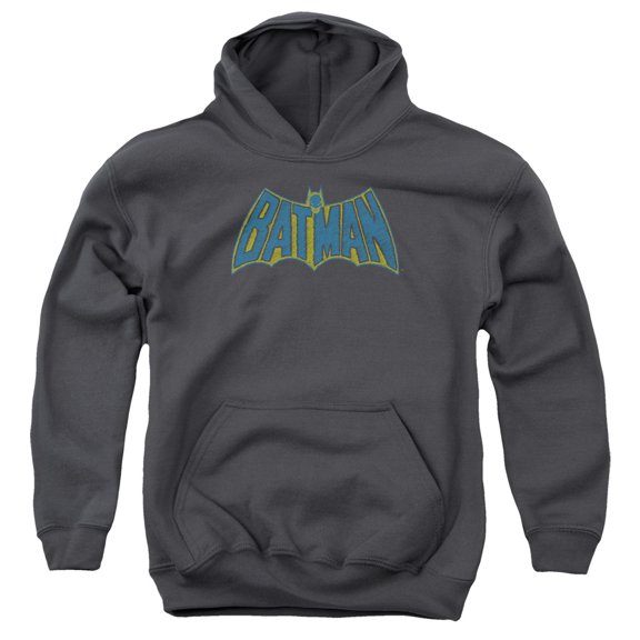 Batman - Sketch Logo - Youth Hooded Sweatshirt - Large