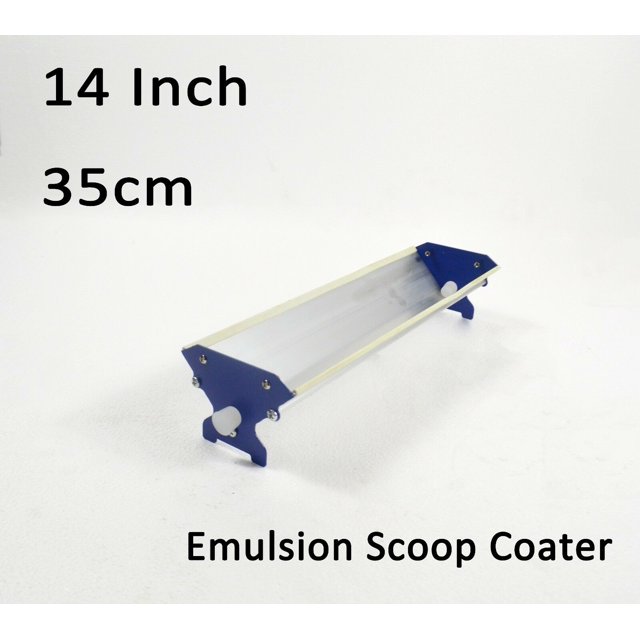 INTBUYING Aluminum Emulsion Scoop Coater 14 inch (35cm) for Screen Printing with End Caps