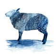 thumbnail image 3 of Popp, Grace 15x15 Black Modern Framed Museum Art Print Titled - Cobalt Farm Animals III, 3 of 5