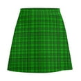 thumbnail image 6 of Green Black Plaid Skirt Ladies St Paddys Day Vintage Mini Skirts High-waisted Graphic Kore, 6 of 7
