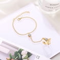 thumbnail image 4 of Pulseras para mujer, regalos para mujer, pulsera con lazo de cristal para mujer, brazalete para San Valentín, boda, novia, un pendiente., 4 of 5