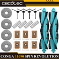 thumbnail image 2 of For Cecotec Conga 11090 Spin Revolution Replacement Spare Parts Main Side Brush Hepa Filter Mop Dust Bag, 2 of 5