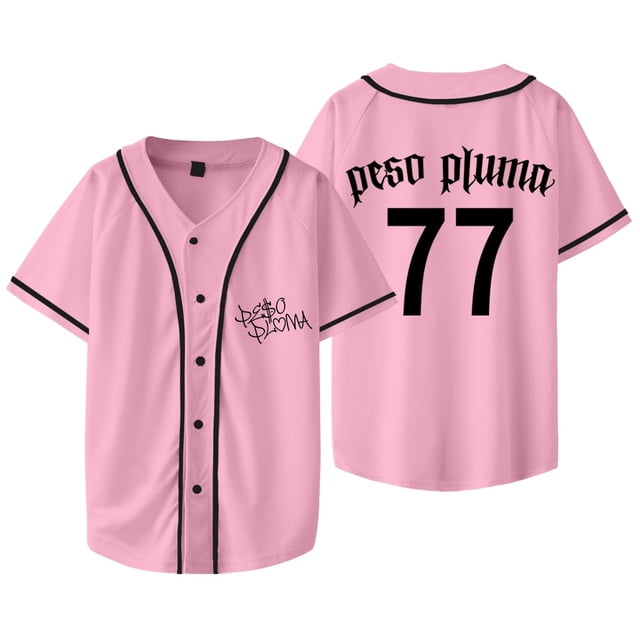 Peso Pluma 77 Jersey Exodo Tour Merch Veste de Baseball Femmes Hommes Mode Décontractée T-shirts à Manches Courtes,style 4,L
