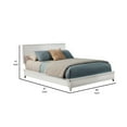 thumbnail image 5 of Benjara Queen Platform Bed with Sleigh Panel Headboard, Off White, 5 of 5