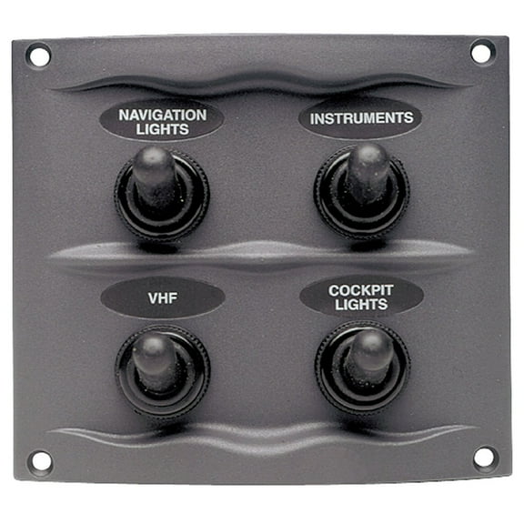 Marinco Splash Proof Panel - 4 Way - Grey [900-4WP]