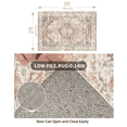 thumbnail image 3 of Area Soft Rugs 2X3 Washable Non Slip Boho Small Floor Entryway Rugs for Living Room Bedroom, Vintage Style Farmhouse Mat for KitchenDark Plum&Peach, 3 of 7