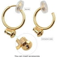 thumbnail image 3 of Jdesun 12 Pieces Clip-on Earring Converter Components with Post and 12 Pieces Silicone Earring Pads for None Pierced Ears, 2 Colors, 3 of 7