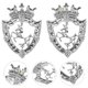 thumbnail image 1 of unbranded 2Ud Vintage Metal Plateado Con De Caballo Y Escudo Para Chaquetas Y Trajes Elegantes, 1 of 6