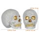 thumbnail image 2 of Skull Figurine Halloween Party Home Decor Silver Resin Material for 1Pack, 2 of 4