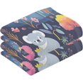 Tangkunup Cute Koala Pattern Cotton Hand Towel Super Soft and High