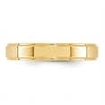 thumbnail image 3 of 14K Yellow Gold 4mm Flat Wedding Band Ring with Step Edge, 3 of 5