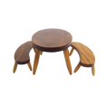 thumbnail image 3 of lionlar Miniature Desk Stool Decorations Multipurpose Wooden 1:12 Scale Table Chairs Set, 3 of 9
