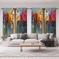 thumbnail image 6 of Spring Flowers Kitchen Curtain for Berdoom Living Room Cafe 72 Inch Length, Rustic Botanical Vases Floral Oil Painting Tiers Curtains Light Filtering Drapes Window Treatment 2 Panels 52"Wx72"L, 6 of 8