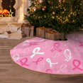 thumbnail image 6 of Daiia Breast Cancer Awareness (3) Drawing Merry Christmas Tree Skirt , Xmas Large Lace-up Tree Skirt, Santa Snowflakes Rustic Home Decorations New Year Party Farmhouse Decor-30", 6 of 7