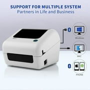 JADENS Shipping Label Printer, Bluetooth 4x6 Thermal Label Printer for Small Business, Support iPhone, Android and Windows
