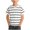 White, variant on Dursoulink Short Sleeve Round Neck T-Shirt for Boys, Striped Cotton Top, Regular Fit, Pullover Style, Drop Shoulder, Casual Summer Wear
