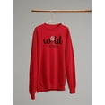 thumbnail image 3 of Wild Flower Single Daisy Sweatshirt Women - Women Sweatshirt, Red, 3XL, 3 of 4