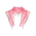 thumbnail image 1 of INSPIRE CHIC Chal de Encaje Mantilla de Tul, Cubierta Triangular para la Cabeza, Velo de Iglesia para Misa, Damas de Honor 51.2"x15.7" Rojo Sandía, 1 of 5