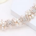 thumbnail image 4 of Bridal Headpiece Flower Design Wedding Headband Bridal Hair Accessories (Silver), 4 of 4