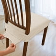 thumbnail image 3 of Chair Covers with Elastic Straps Jacquard Stretch Dining Chair Slipcovers Decorative Seat Protector, 3 of 8