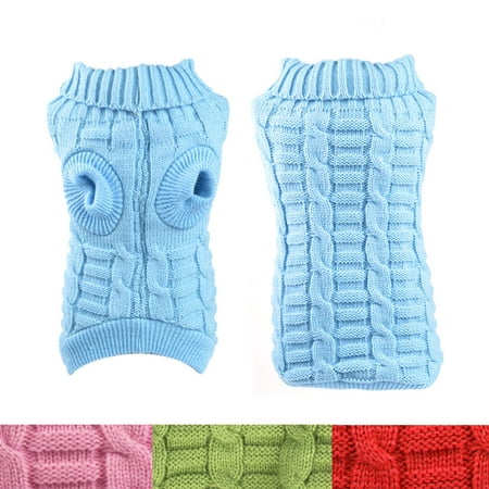 Small Dog Clothes Puppy Pet Warm Sweater Knit Coat Dog Apparel (Best Small Dog Sweaters)