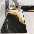 thumbnail image 2 of Kitchen Rugs Sets Of 2,Black White Gold Marble Pattern Anti Fatigue Kitchen Mat Rugs Non Slip Washable,Decorative Kitchen Floor Mats for Kitchen,Sink,Laundry,17"x47"+17"x47", 2 of 5